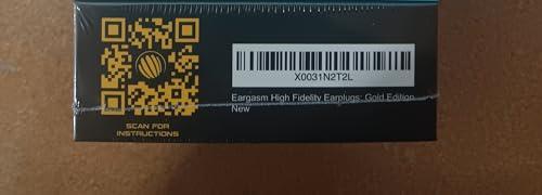 Eargasm Eargasm High Fidelity Earplugs with Gold Filters - Reusable Noise Reduction Hearing Protection Ear-Plugs with Carrying Case for Bartenders, Concerts, Festivals, Raves, Musicians, Live Music, Sports
