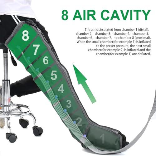 Dremdo Dremdo Air Compression Leg Foot Massager, Pneumatic Arm Waist Wrap Pressure Machine for Circulation Arm Leg Waist Wraps Foot Ankles Calf Massage Machine Pain Relax,Gray,I