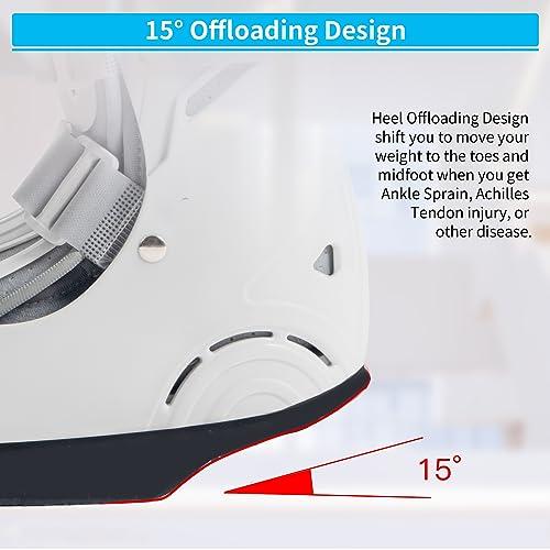 Tairibousy Offloading Walking Boot for Heel Pain or Ankle Sprained Medical Inflatable Walker Fracture Boot Short Air Cam Walker Brace for Fracture, Plantar Fasciitis, Achilles Tendon Injury, Ulcerations (L)