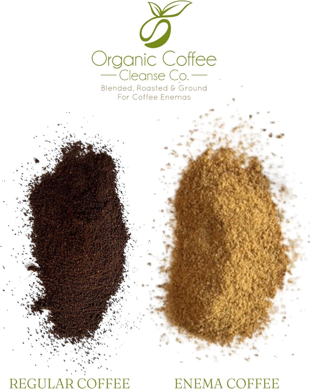 Organic Coffee Cleanse Co. Ground Enema Coffee 2kg - 2 x 1kg Bundle - For Coffee Enemas - Organic Coffee Cleanse Co - 100% Robusta & 100% Organic - Ultra Light Gold Roast - Fine Grind