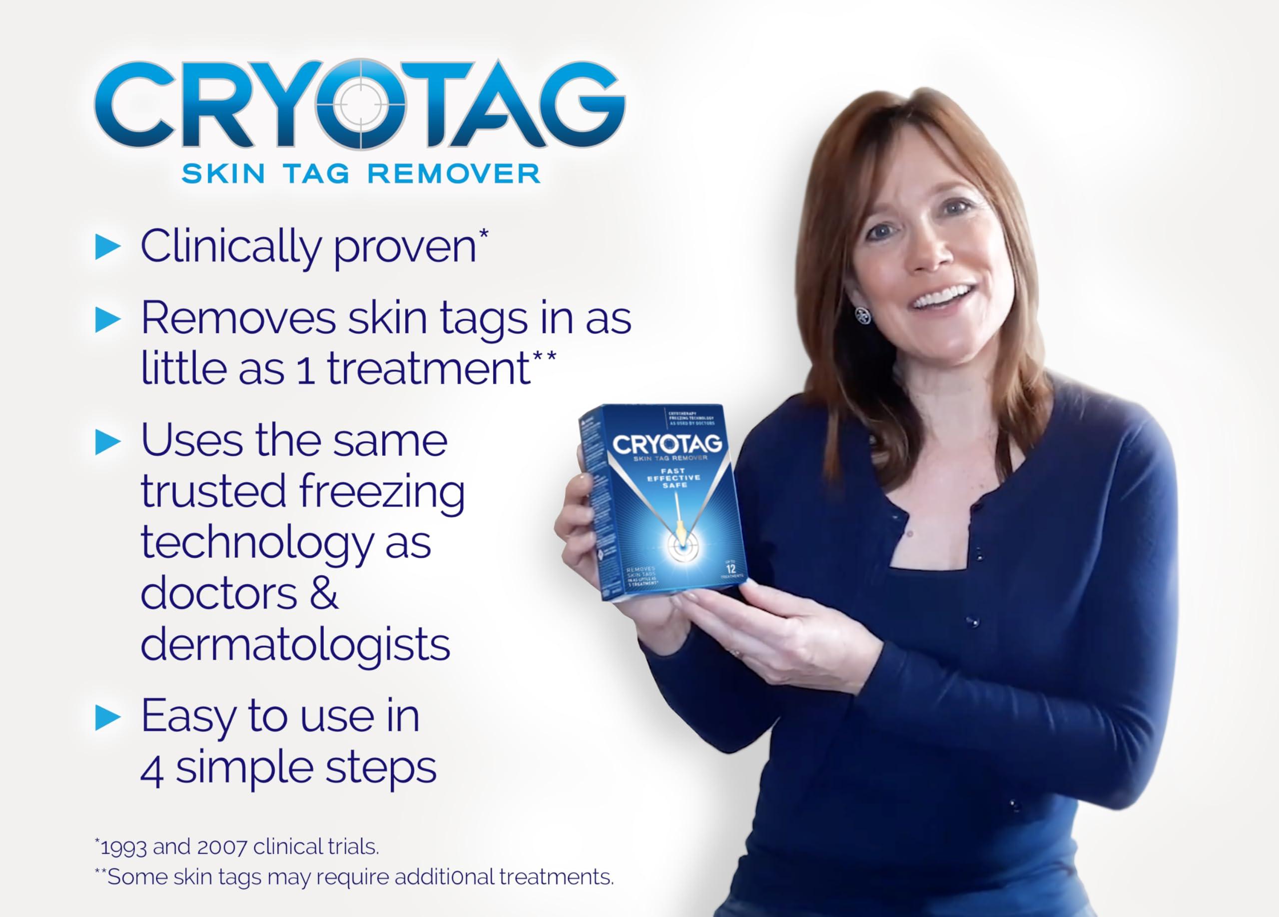 Cryotag Cryotag Skin Tag Remover - Fast Effective Safe Skin Tag Removal- Removes Skin Tags in as little as 1 treatment, Clinically Proven, Up to 12 treatments