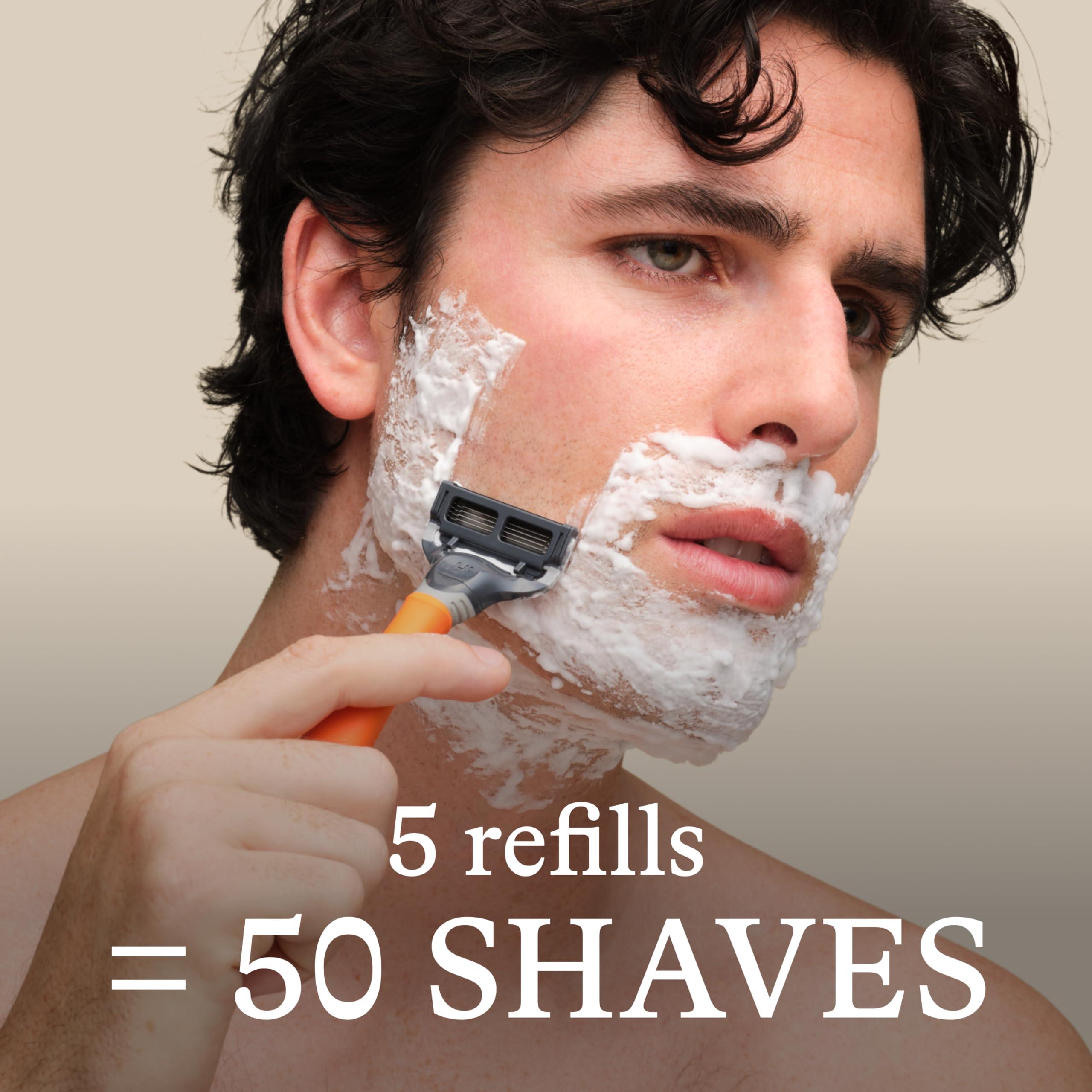 Harry\'s Harry\'s Men\'s Razor Set, Razor + 5 Razor Blades + Shaving Cream, Harry\'s Razor Blade Refills use 5 Blade Design for Smoother Shaving, Travel Size Men\'s Shave Cream Formulated with Aloe