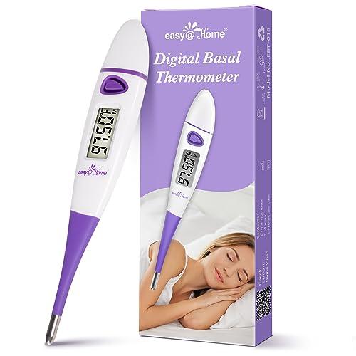 Easy@Home Ovulation Tracker Digital Basal Thermometer: Easy@Home BBT Thermometer for Fertility Prediction - Basal Body Thermometer for Accurate Temperature Monitoring with Premom App Purple DMT-3018
