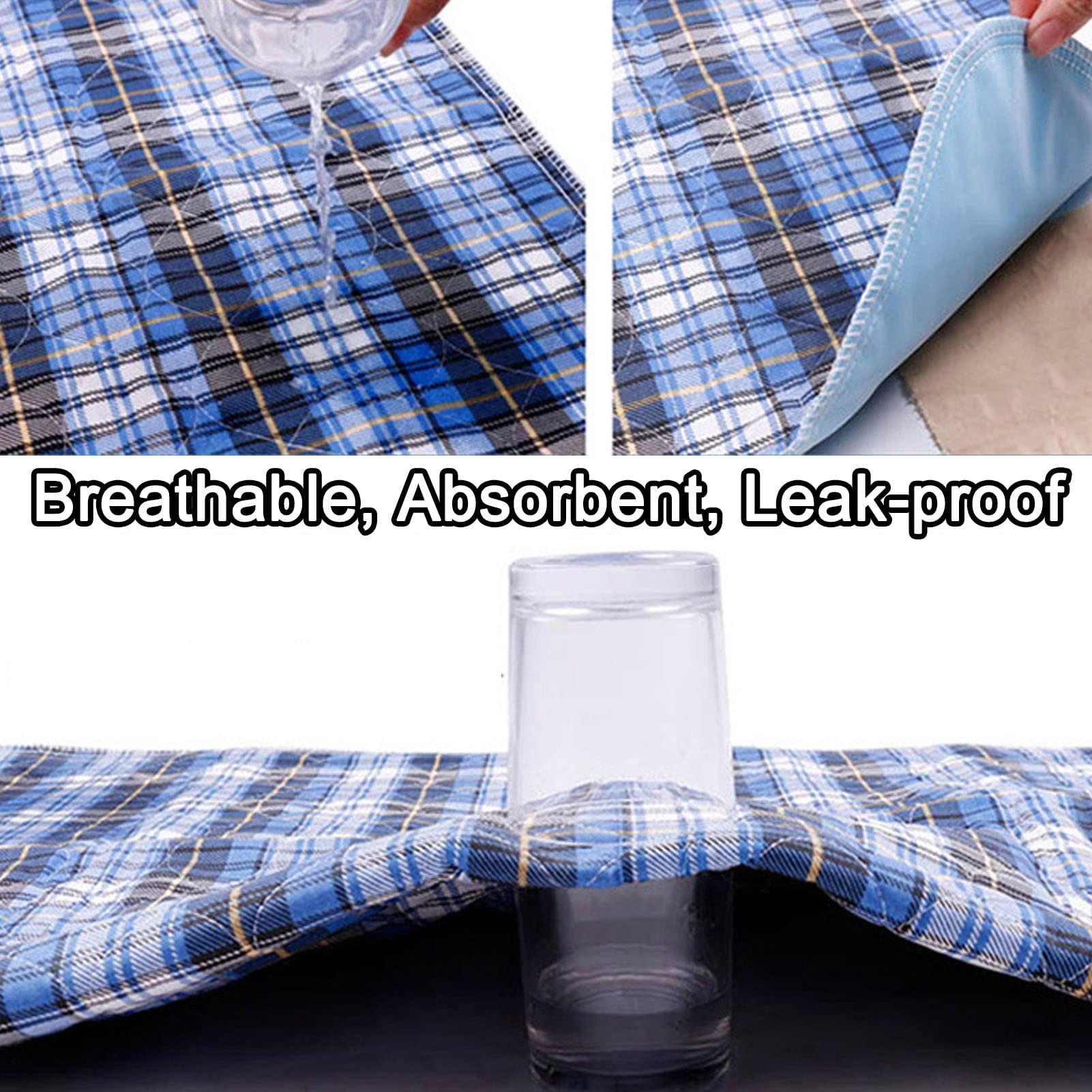 WPJQJWD WPJQJWD Waterproof Incontinence Bed Pads, Non-Slip Mattress Protector Reusable Incontinence Bed Pads Washable Bed Protector Pad For Incontinence And Bed Wetting