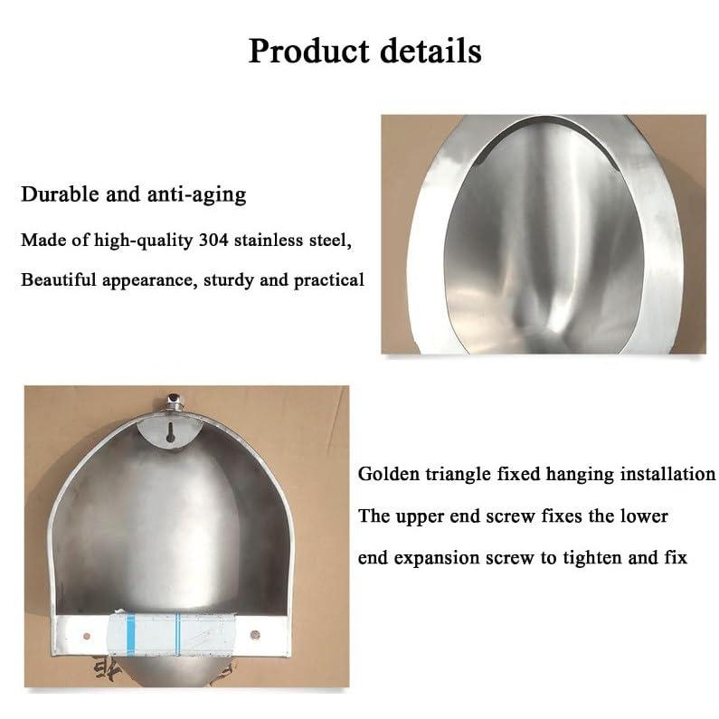 XNYXLPP XNYXLPP Men\'s Flushing Urinal, 304 Stainless Steel Toilet Household/Commercial Men\'s Adult Urinal Bathroom Toilet, Male Sanitary Ware Public Toilet Urinal
