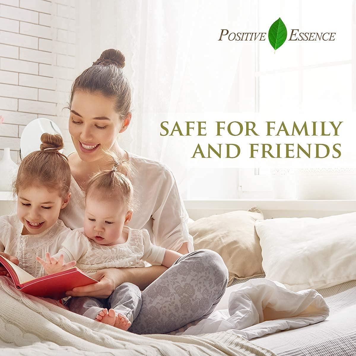 Positive Essence Peppermint Essential Oil Roll On, Calming, Headache, Tension and Stress Relief, Pure Peppermint Essential Oil and Jojoba Oil for Skin Nourishment, Leak-Proof Metal Rollerball, Travel Roll-on (15mL)