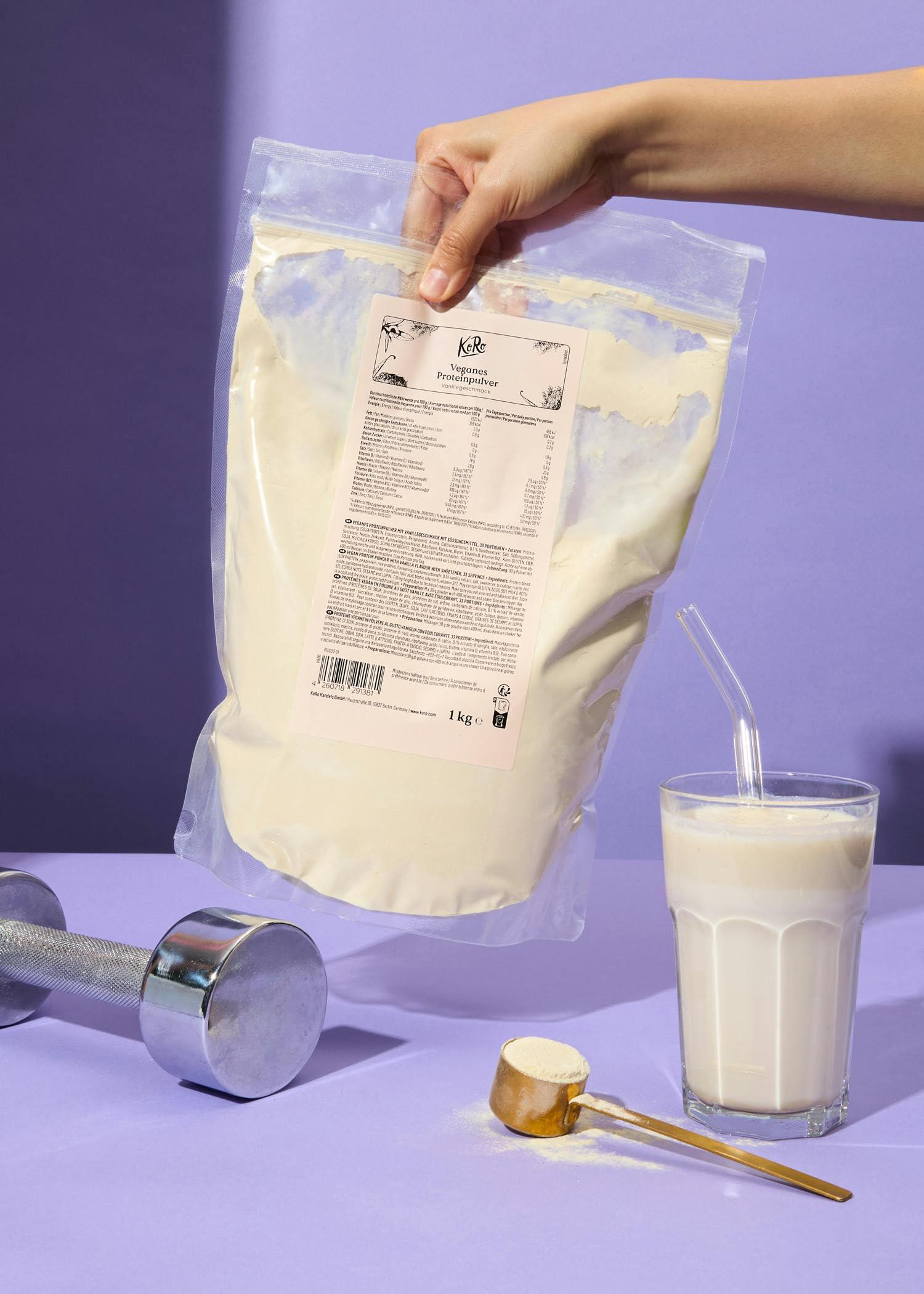 KoRo KoRo - Vegan Vanilla Flavoured Protein Powder 1kg