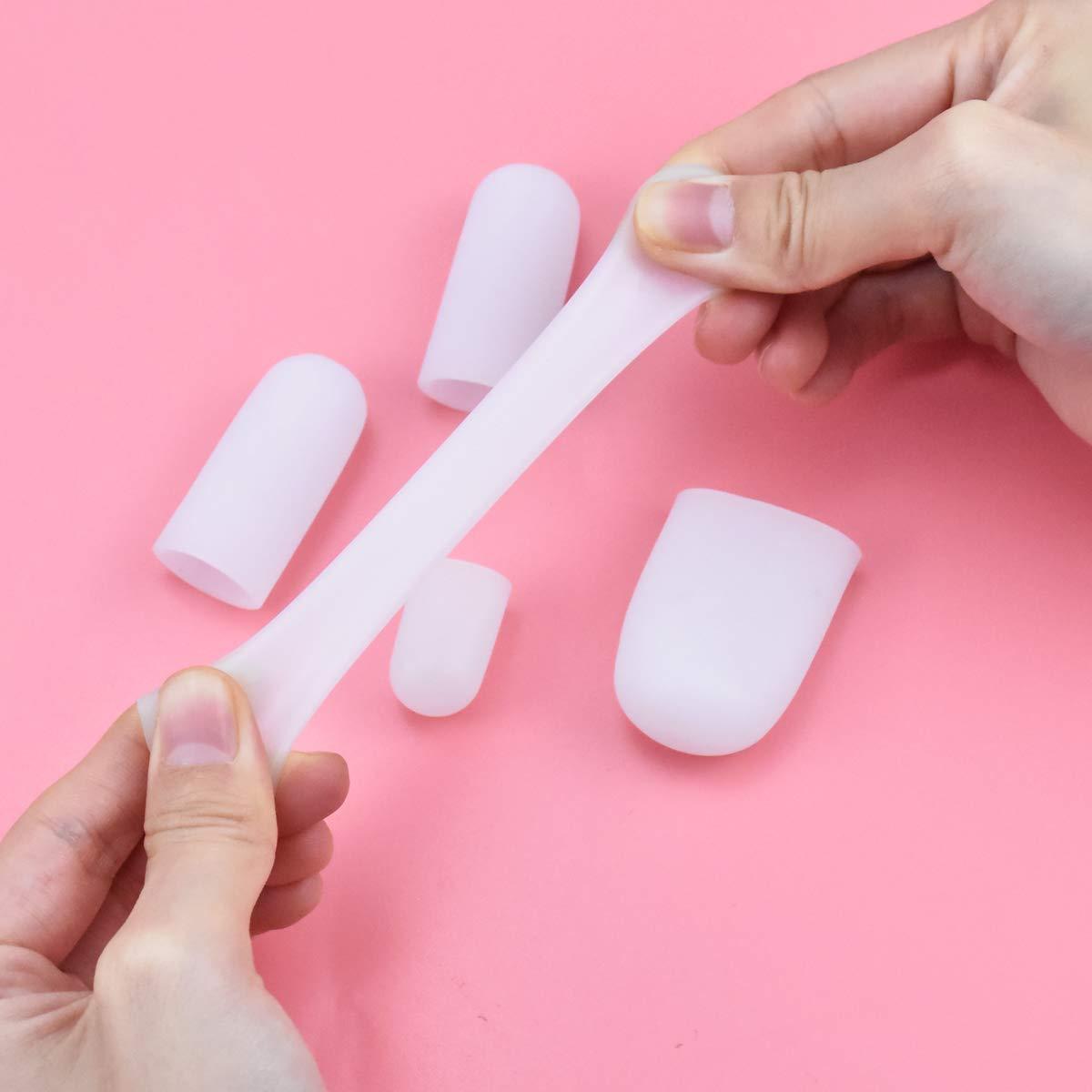 NiceLand Gel Toe Protector Cap,Toe Protectors,20 Pieces Gel Toe Cap Silicone Toe Protector Toe Guards to Cushion, for Corns Remover, Protecting from Blister Grinding Feet