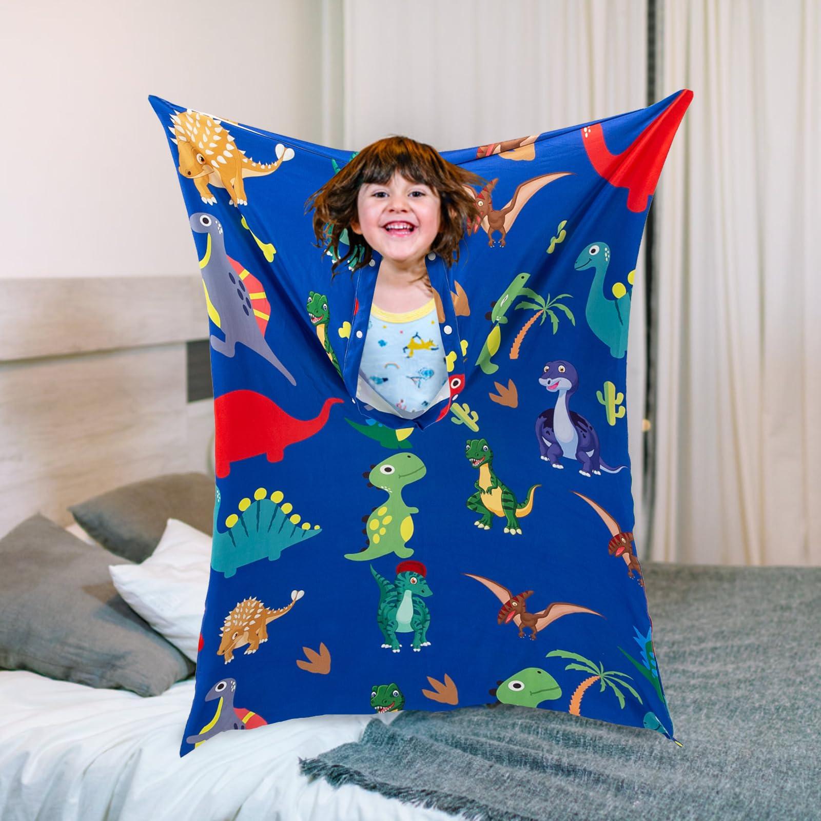 Nogsay Sensory Body Sock for Kids,Full-Body Sock Stretchy Full Body Wrap Sensory Sock for Children with Autism,Anxiety,ADHD,Hyposensitivity to Relieve Stress and Anxiety,Sensory Equipment Aids (M:120x70cm)