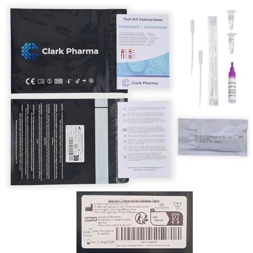 Clark Pharma Gonorrhoea Test Kit | Tests Male (Urethral Swab) or Female (Cervical Swab) for Gonorrhoea Bacteria | Rapid STD STI Test (Gonorrhoea Only)
