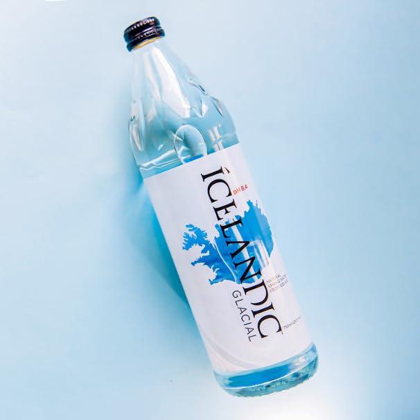 Icelandic Glacial Icelandic Glacial Premium Still Water 12 x 750ml Glass Bottles Alkaline/Low PH, Recycled Packaging, BPA Free, Carbon Neutral from Icelandic Spring. Low TDS and Mineral Content.