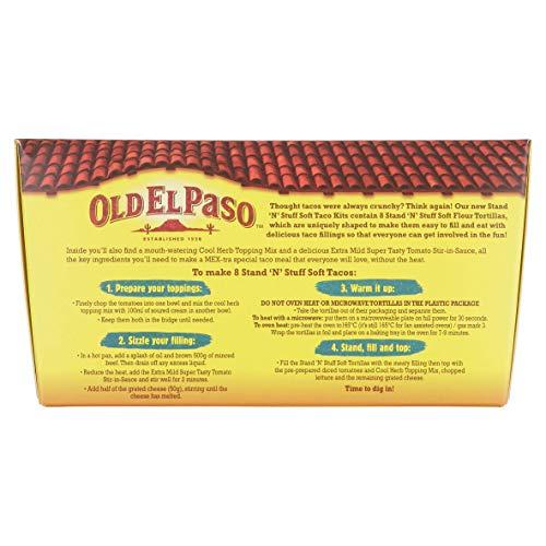 Old El Paso Old El Paso Stand \'N\' Stuff Extra Mild Super Tasty Soft Taco Kit 329g (Pack of 4)