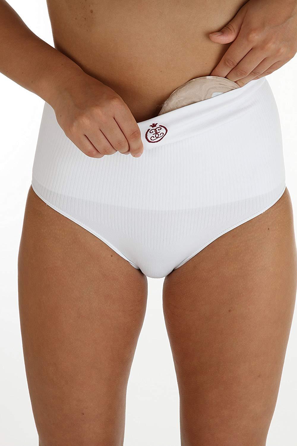 Comfizz.. Comfizz Womens Ostomy/Hernia/Post Surgery Support Briefs - High Waist - Level 2 Medium Support (L/XL, Black)