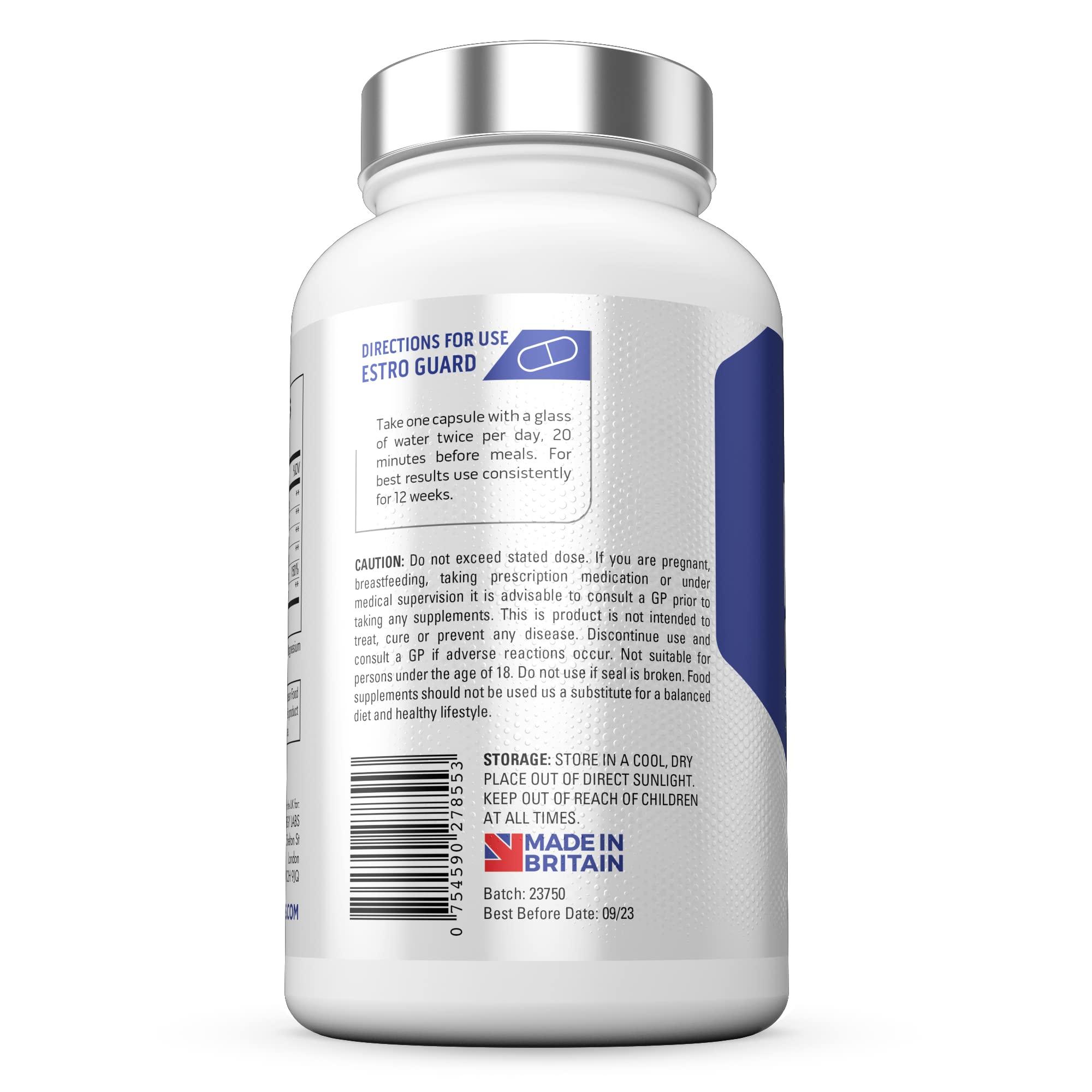 Insynergy Labs Estro Guard Estrogen Blocker for Men (Highest Dosage) Anti Estrogen Tablets PCT Supplements | Muscle Building Supplements, Aromatase Inhibitor, Indole 3 Carbinol Stinging Nettle 60 Vegan Capsules