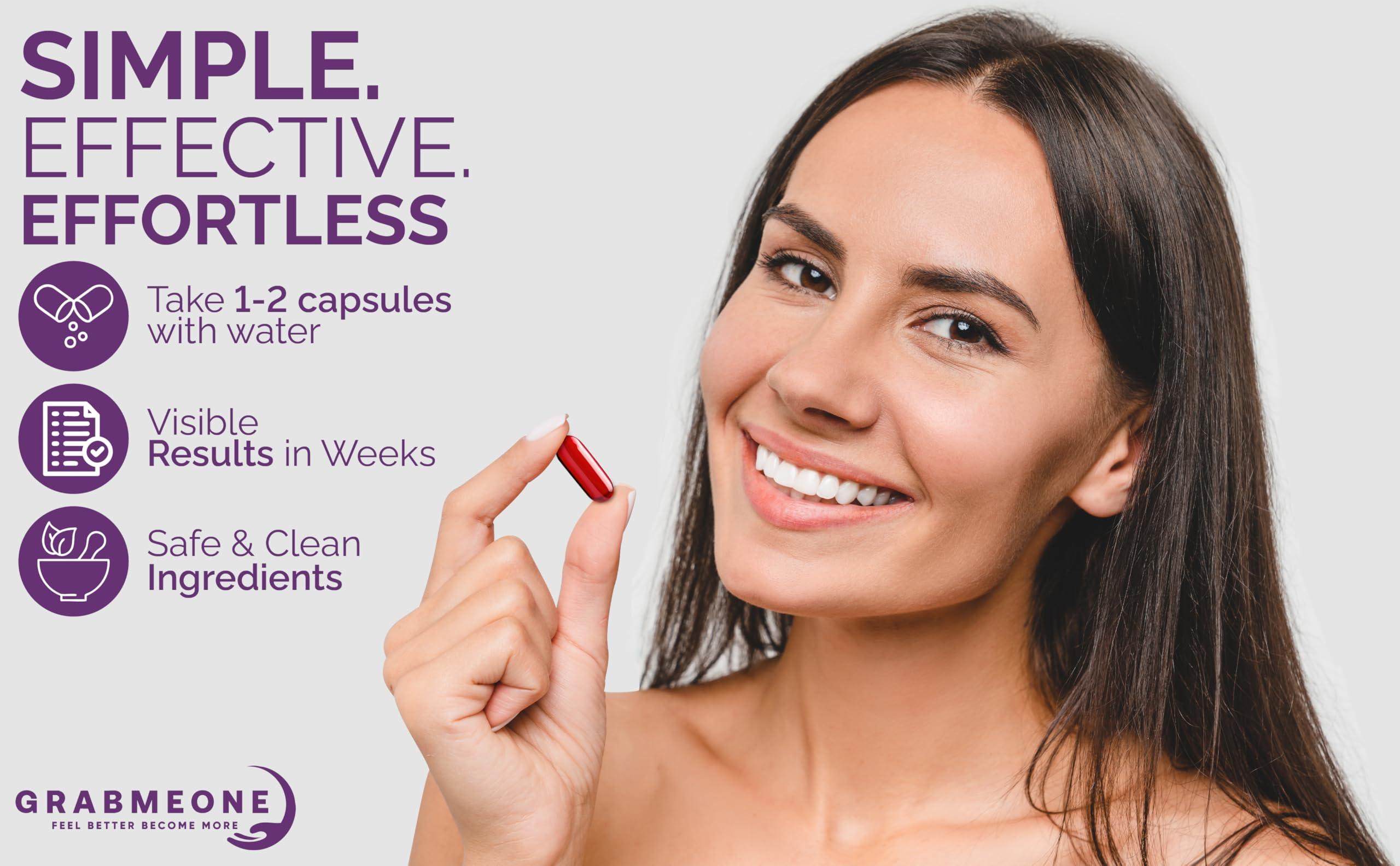 GRABMEONE Bum & Hip Enlargement Supplement - Natural Enhancer Supports Bigger, Toned, and Firm Bum - Bum & Hip Enhancement (60 Capsules)