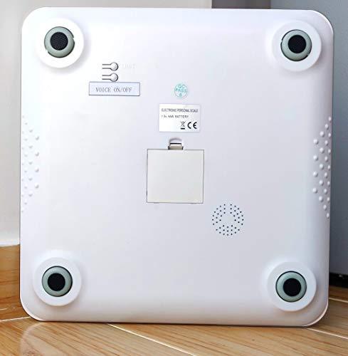 NEWLINE NY NewlineNY Voice Talking Digital Bathroom Scale Easy Auto Step-on Auto Off Technology, White, Lb or Kg, 440lb Capacity