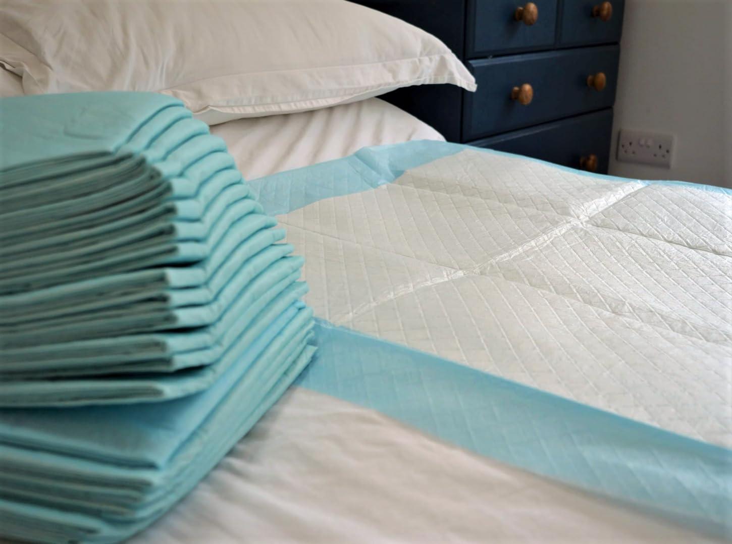 Speedwellstar 150 x 80 cm Extra Large 2300 ml Disposable Incontinence Bed Pads Pack of 20 Super Absorbent Protector Full Size Bed Wee 2300 ml