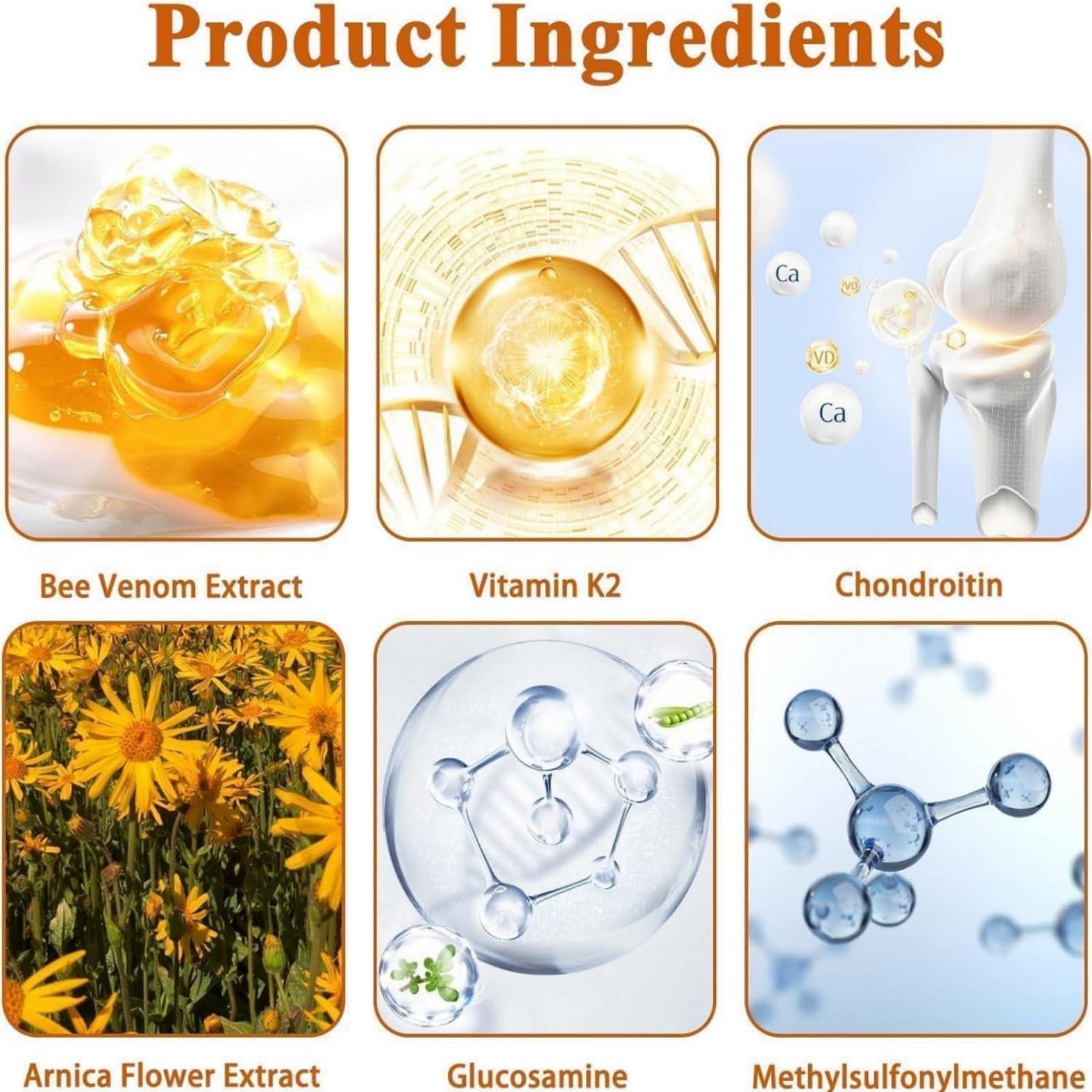 Haiyox 2PCS Bee Venom Cream Joint and Bone Cream,Bee Venom Joint Bone Cream,Bee Venom for Joints,Soothes Itching,Bee Venom Joint Care Cream,Bee Venom and Joint Relief Cream,Bee Venom Joint Soothing Cream