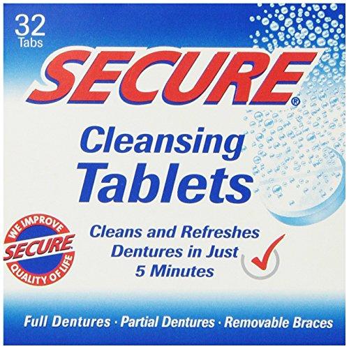 Secure Secure Denture Adhesive Denture Cleanser - 32 Tablets