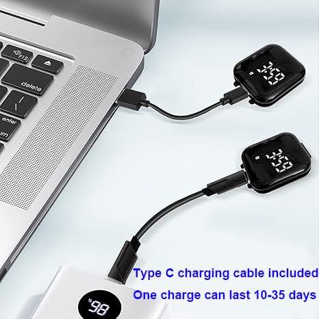 e-vibra e-vibra Vibrating Alarm Watch Waterproof Wake Up Watch Silent Medical Reminder Watch - with Timer and 15 Daily Alarms (Black Square - Waterproof)