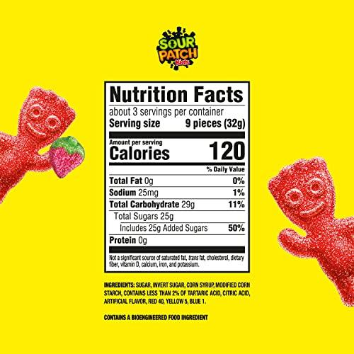 Sour Patch Kids SOUR PATCH KIDS Strawberry Soft and Chewy Candy, 12-3.6 oz Bags