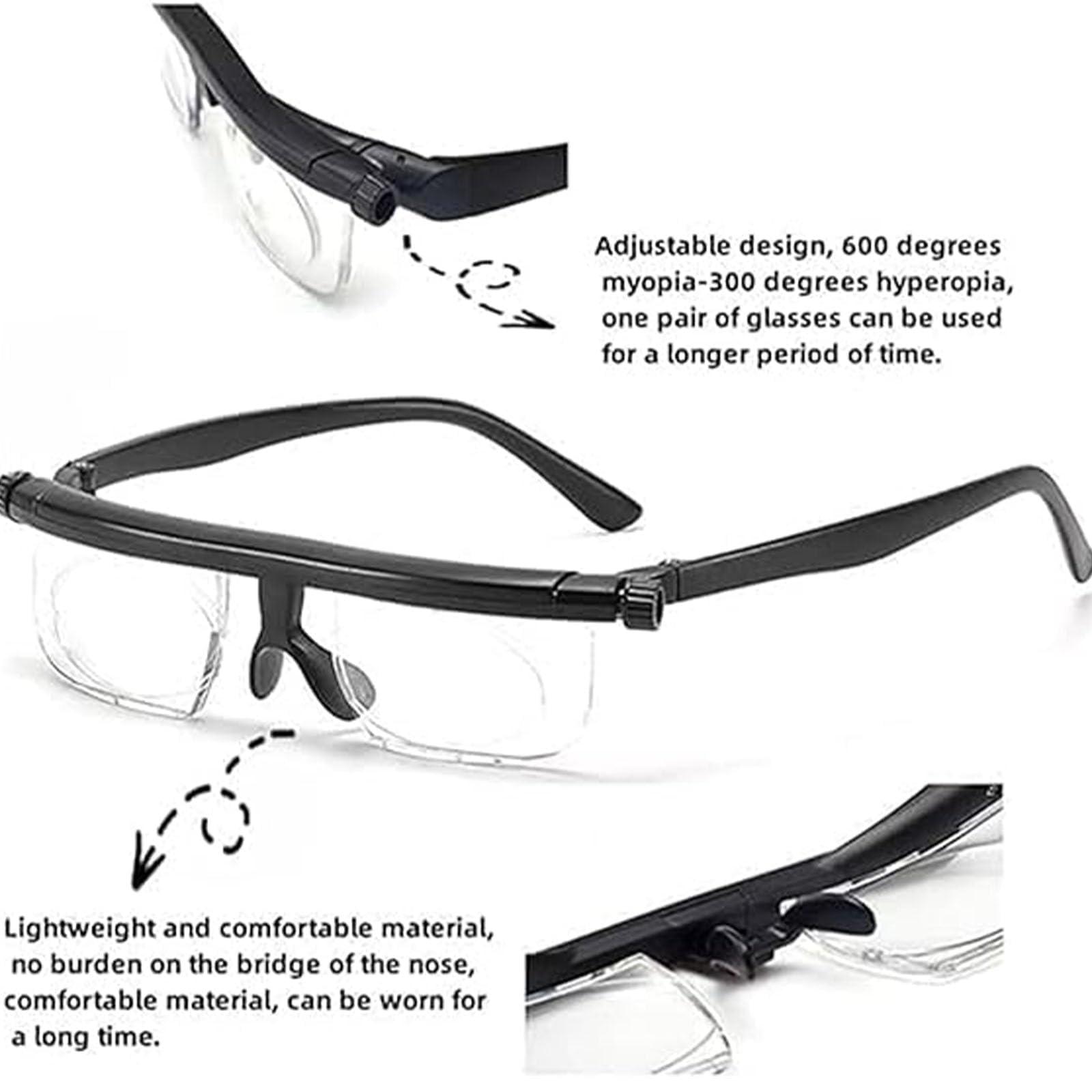 Sovtay Primafocus - Primafocus Adjustable Glasses, Primafocus Glasses, Prima Focus Adjustable Reading Glasses, Adjustable Focus Glasses Dial Vision near and Far Sight (2pcs)