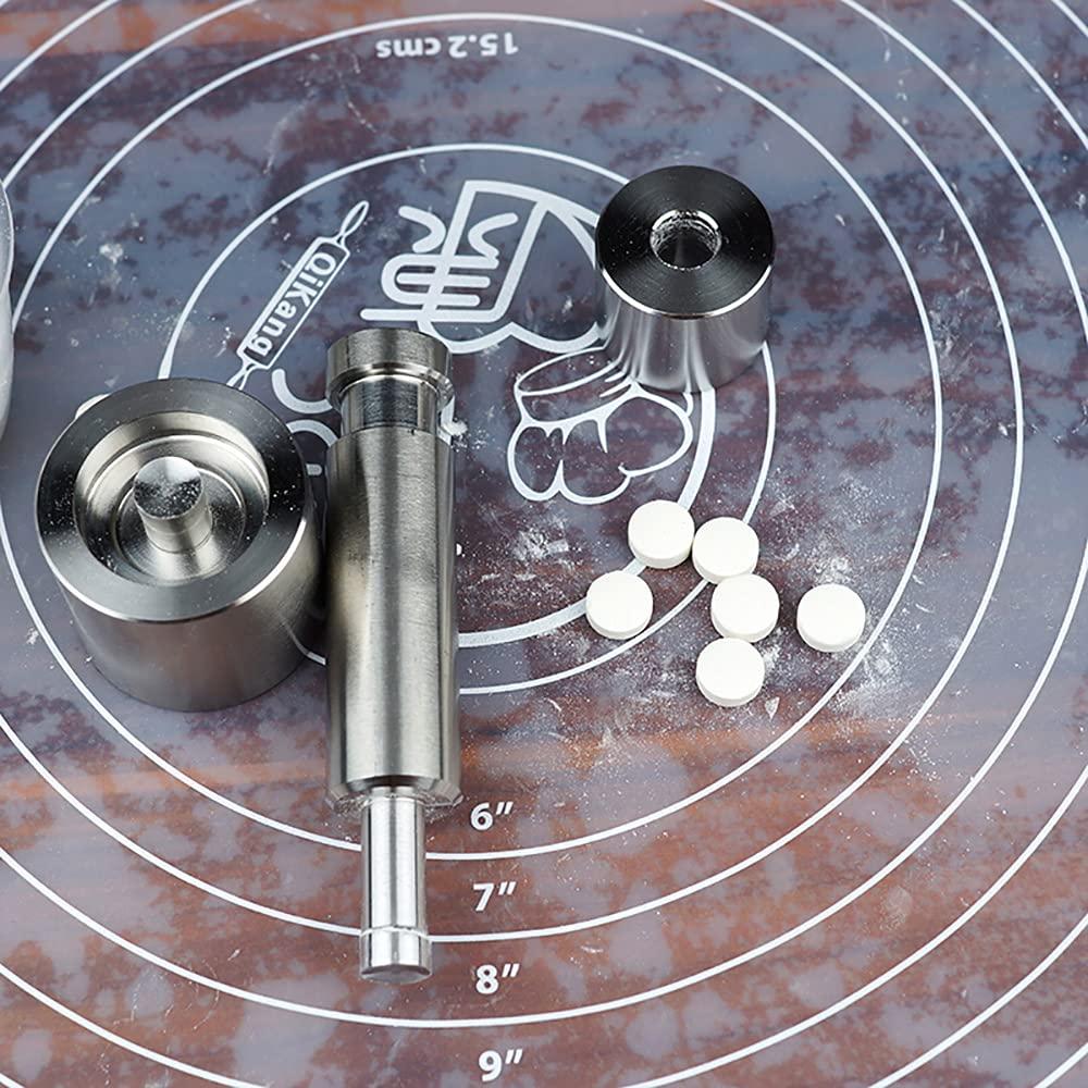 ANLONGLI Manual Milk Tablet Press Machine Hand Pill Press Machine Pill Making Tool Sugar Slice Making Device for Home Kitchen,12mm