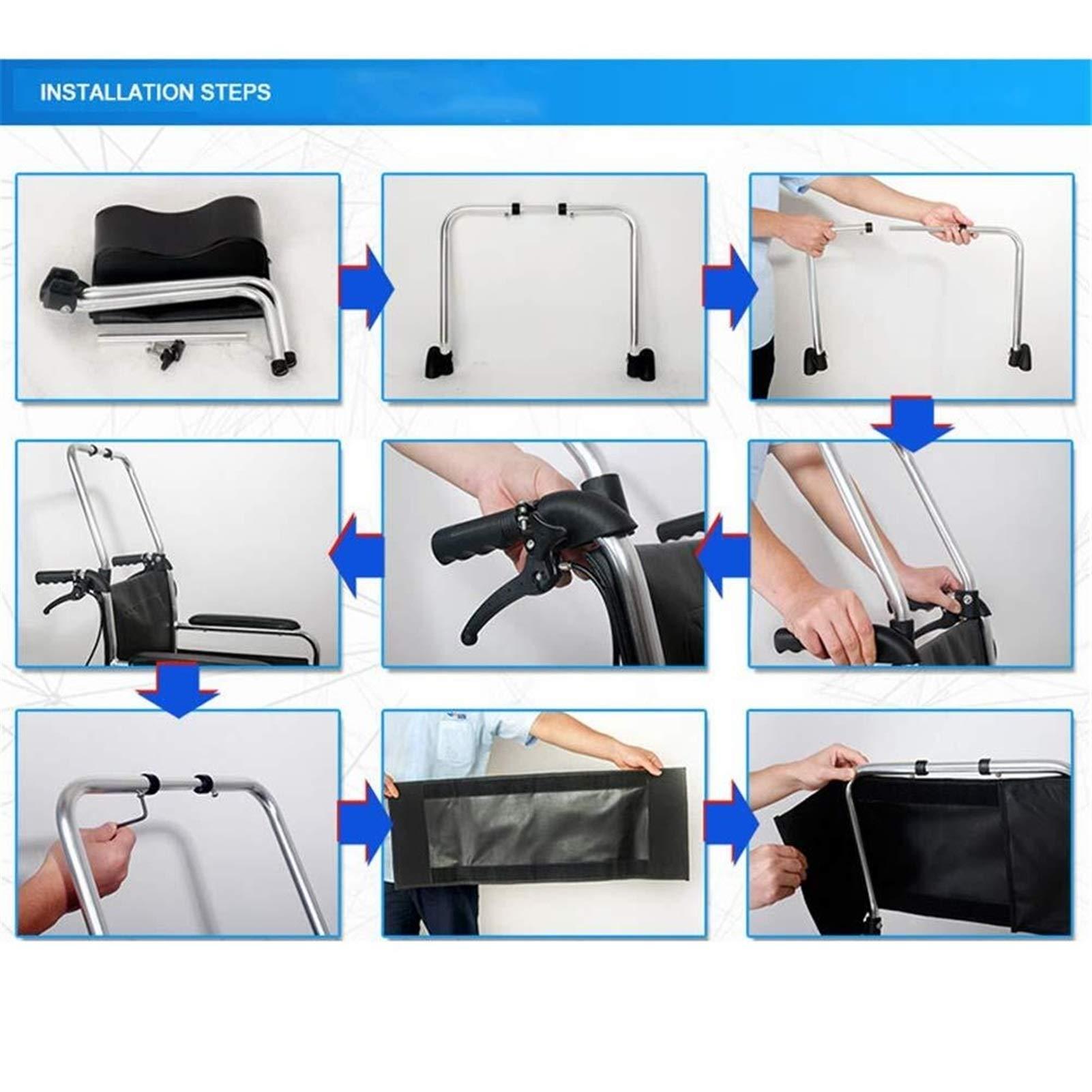 Auoeer Wheelchair Neck Support Headrest Padding, Head Neck Rest Cushion Back Extension Headrest Pillow for Adults Travel Wheelchair Accessories (15-20" Universal - Black)