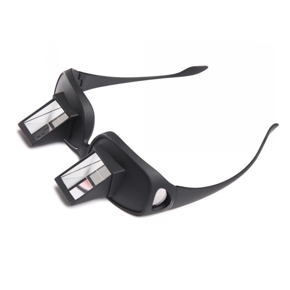 heeguosons Lazy Readers Glasses, Bed Prism Spectacles Horizontal Mirror Lazy Glasses Lazy Eye Glasses for Laying Down Reading, Watch TV, Play Phone Games in Bed