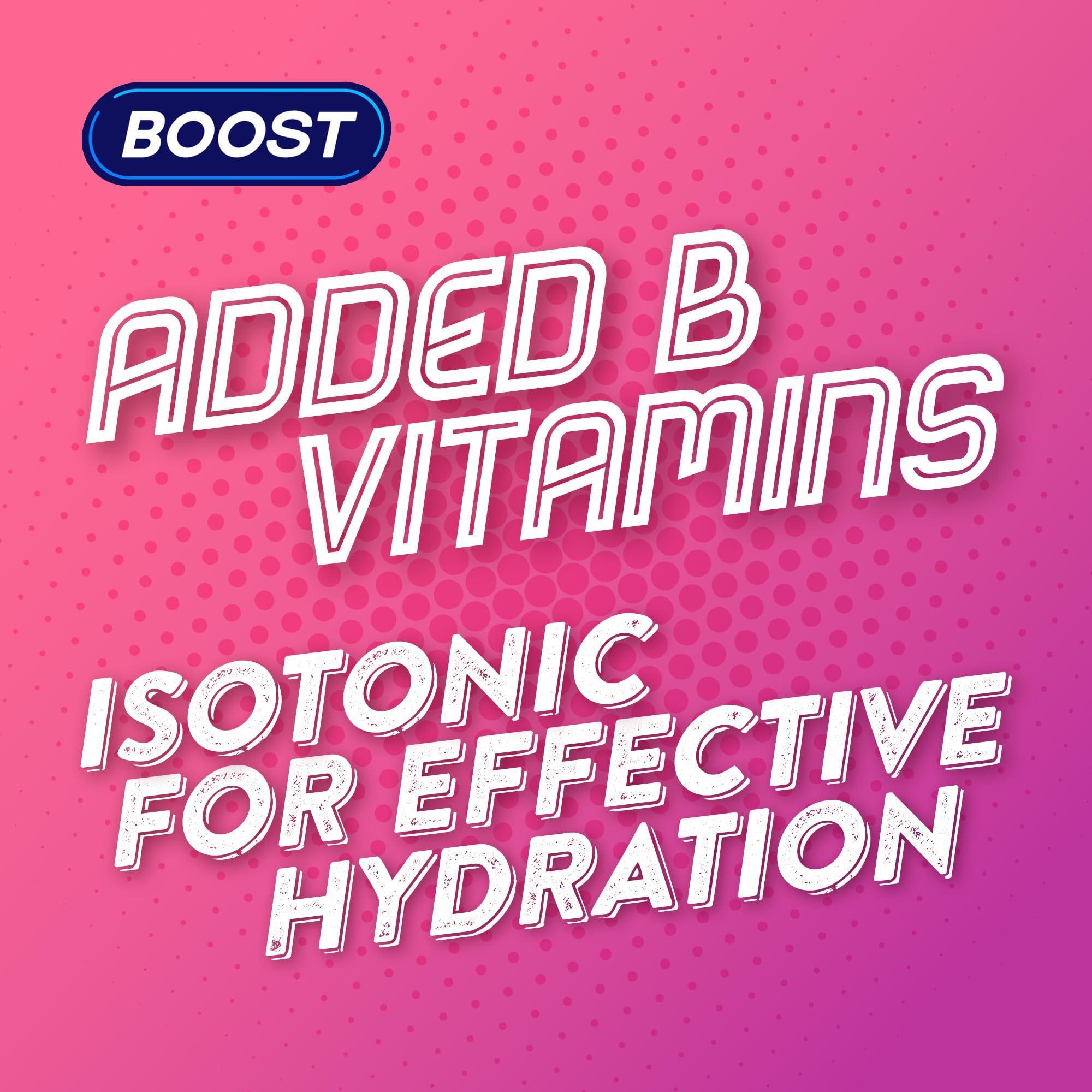 Boost Boost Sports Drinks Mixed Berry 12 Isotonic Drink with Vitamin B12 and B6 Electrolyte Drink Maximum Hydration Drinks Low Calorie Vegan Adult Soft Drinks Multipacks 12x500ml