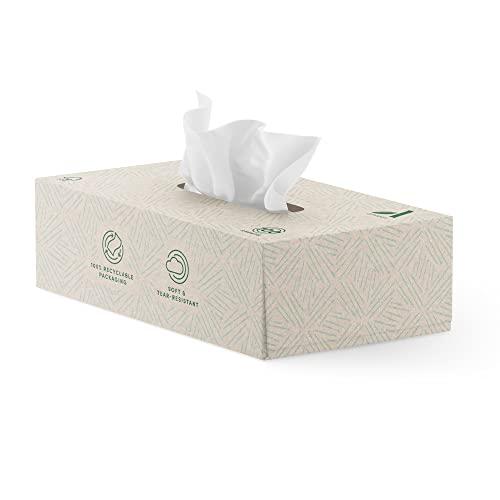 Amazon Aware Amazon Aware 4-Ply Facial Tissues Produced from 100% Recycled Paper, 1500 count (15 packs of 100 sheets)