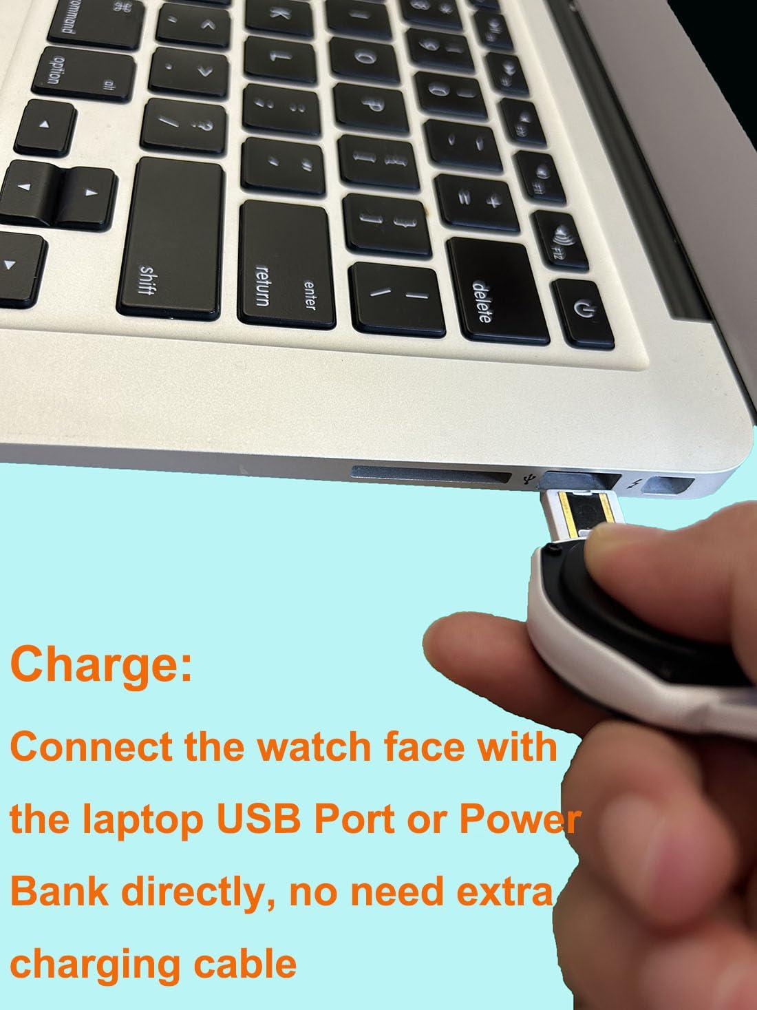 e-vibra e-vibra Waterproof Vibrating Alarm Watch Silent Medical Reminder Watch - with 8 Daily Alarms Setting (Black Round - Waterproof)