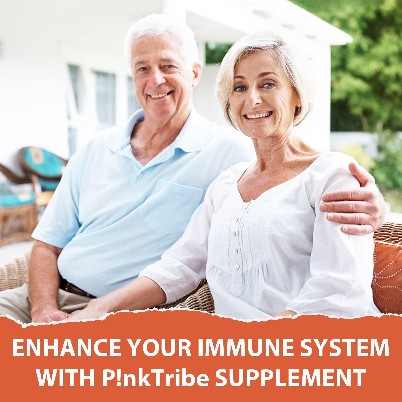 P!nkTribe Active Hexose Correlated Compound 500mg - Supports Immune Health, Liver Function & T-Cell/Natural Killer Cell Activity - 60 Veggie Capsules (Pack of 1)