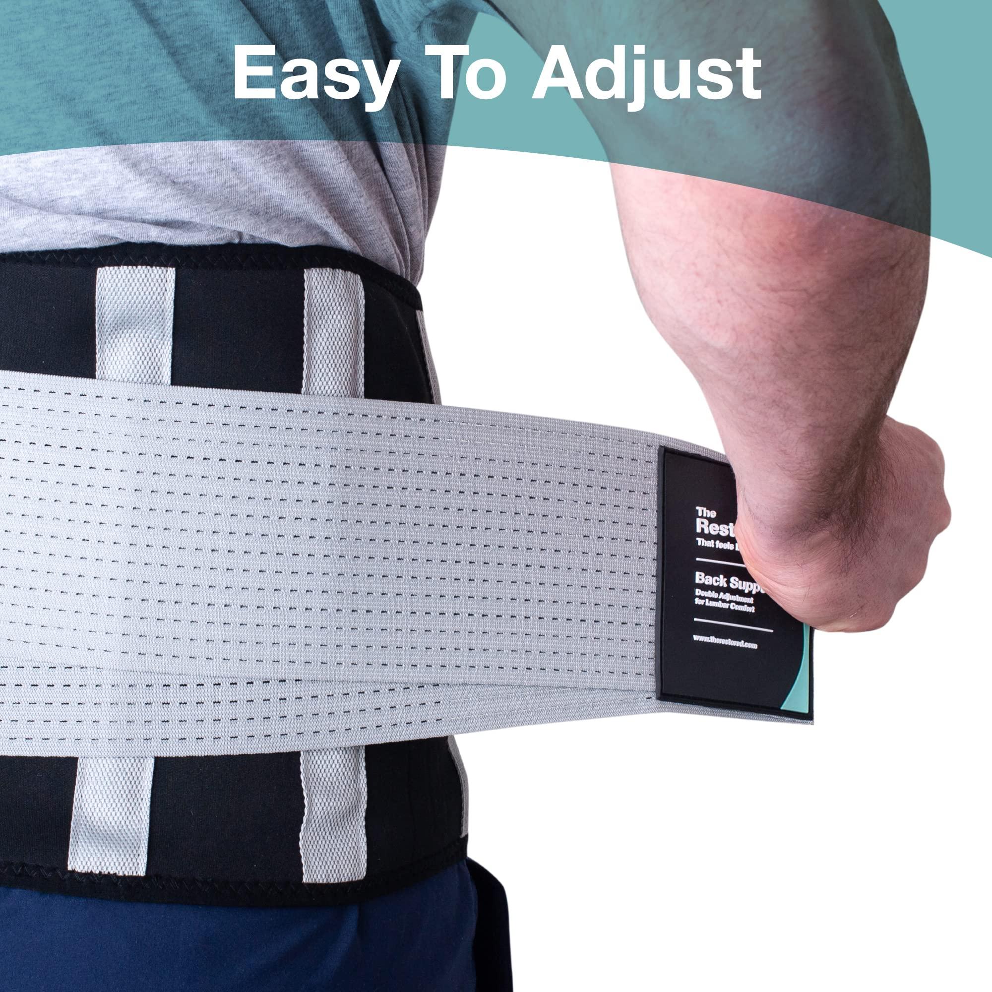The Restored The Restored Back Brace, Back Support Belt, Back Pain Belt, Back Braces for Lower Back Pain, Lower Back Support for Women and Men, Lumbar Supports, Sciatica Back Support, Lower Back Pain Relief (L)