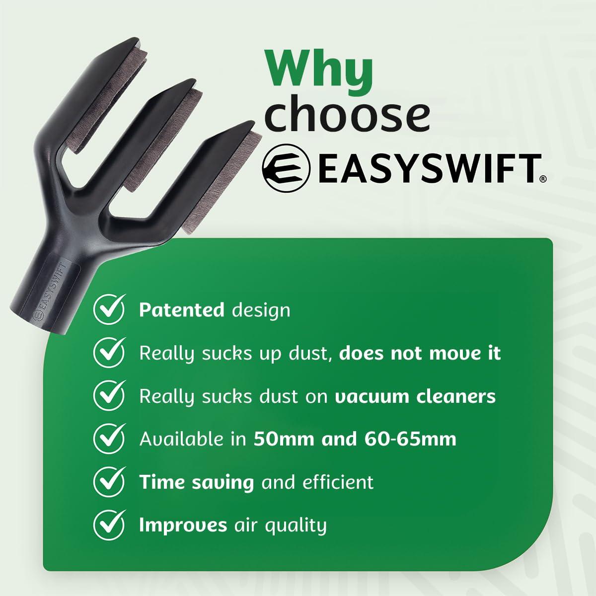 EasySwift EasySwift Blind Cleaners - 50mm Blinds Cleaner Tool Removes Dirt and Dust from Window Blinds - Vacuum Cleaner Attachment - Blinds Duster with Replaceable Brushes and Reducer for Dyson V6 To V15