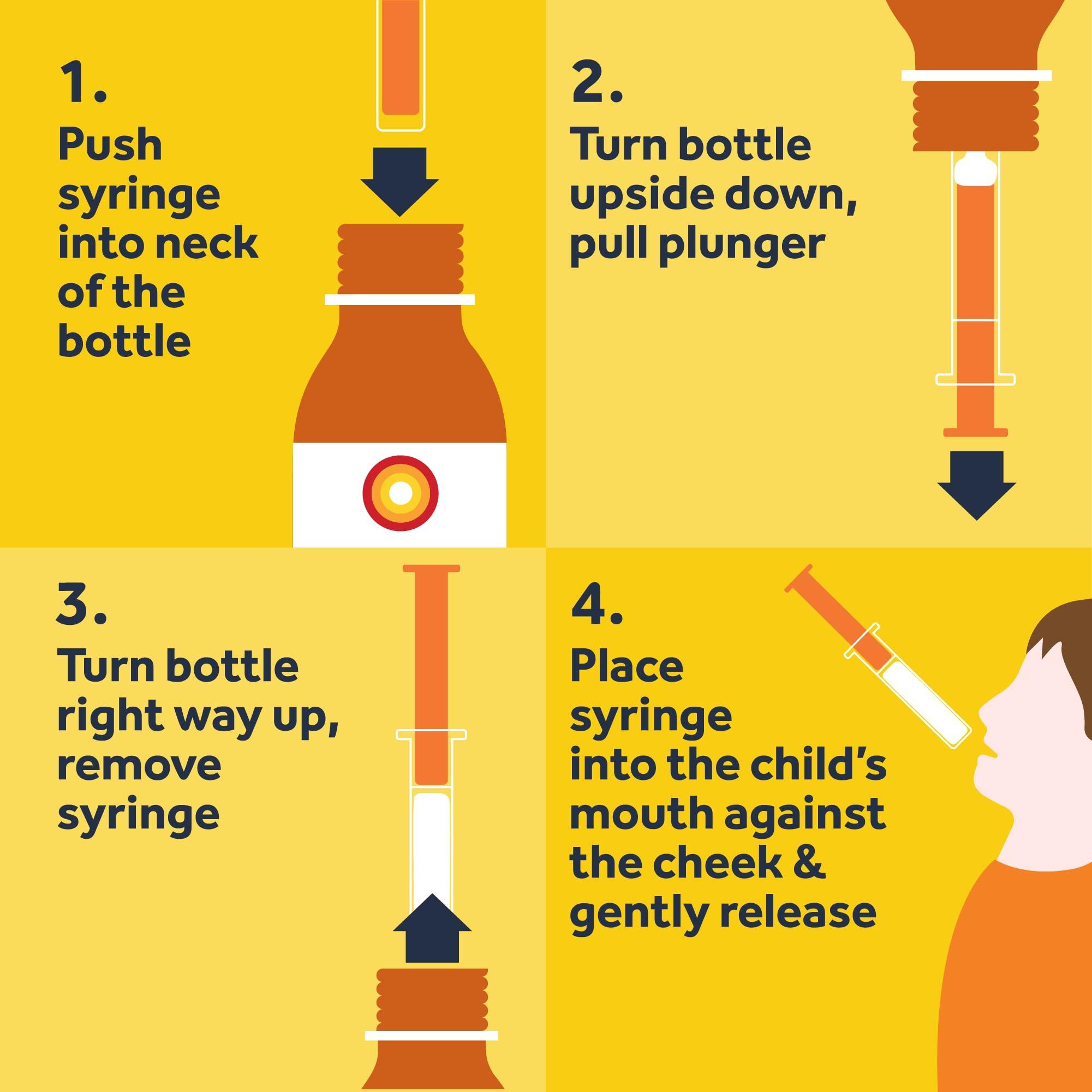 Nurofen Nurofen For Children 3M-9Y, Kids Ibuprofen Orange 100 ml, Baby Teething Pain Relief, Cold Flu, Fast Acting, Up To 8 Hours, Fever Reducer, Child Medicine