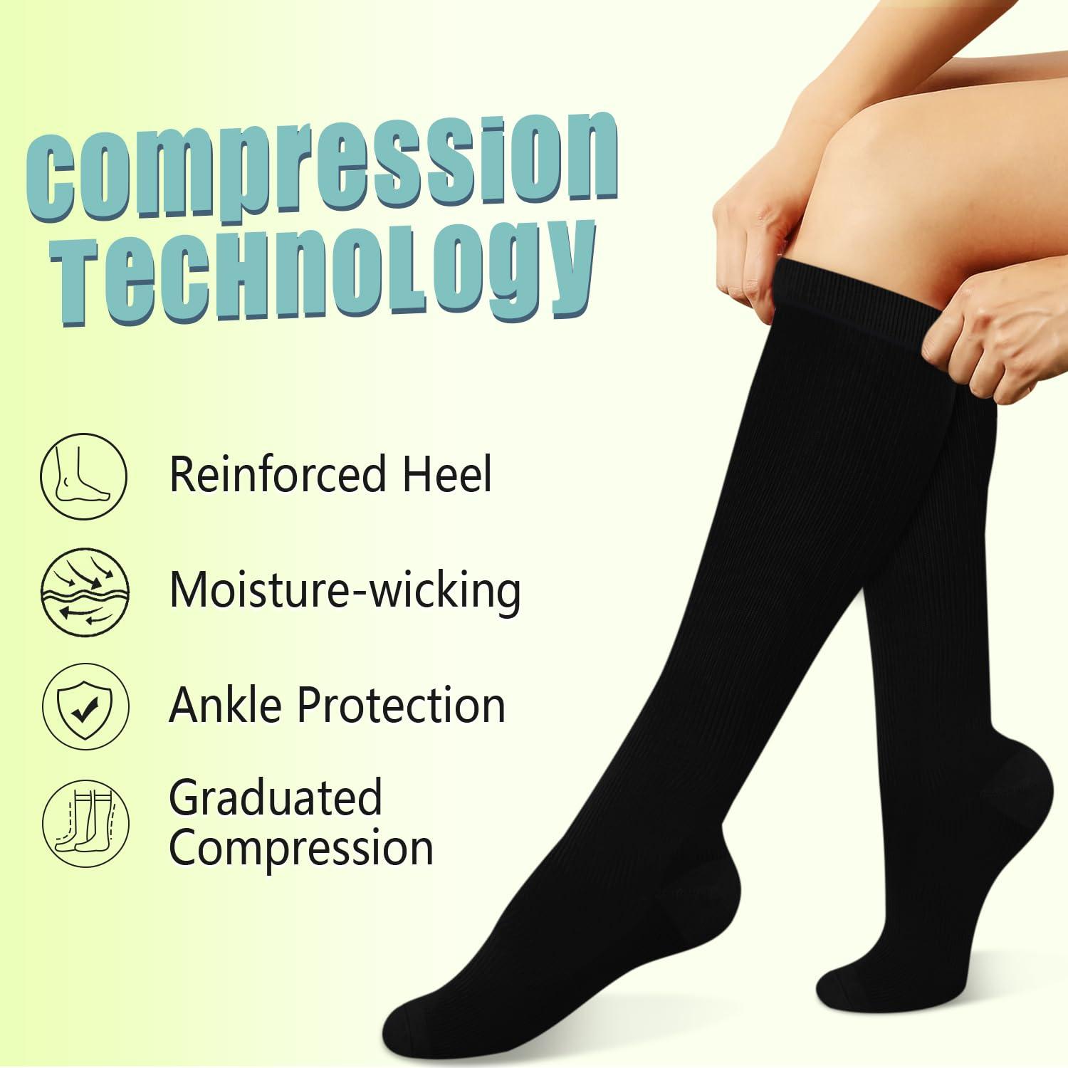 Iseasoo Iseasoo Copper Compression Socks For Men & Women Circulation-Best For Running Hiking Cycling 15-20 mmHg