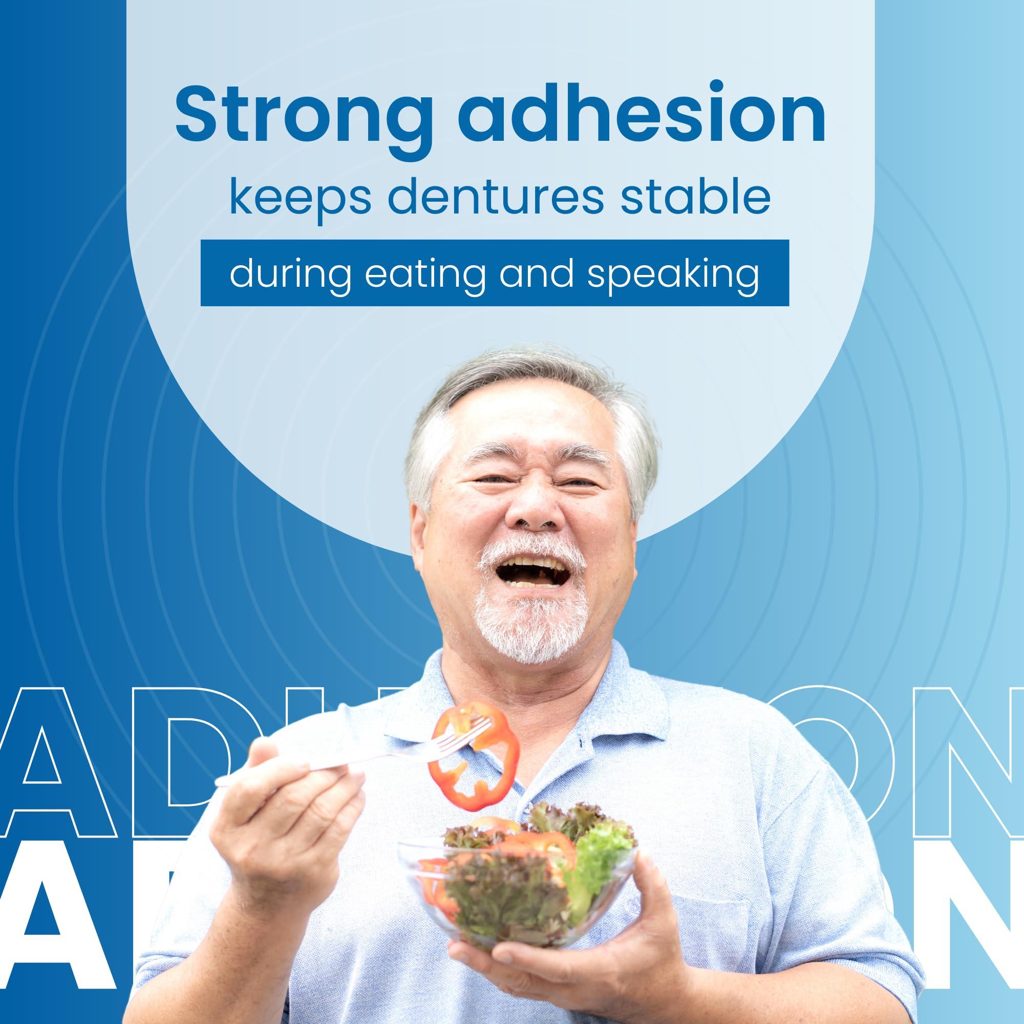 Denturecare Clear Comfort Denture Liner - Secure Fit - No Hassles Application - Long-Lasting Denture Adhesives - Easy to Maintain Cushion Comfort Denture Liner