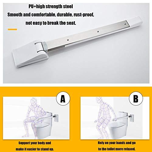 GzxLaY Wall Mounted Grab Rails Foldable Drop Down Toilet Rail Support, Flip-Up Bathroom Grab Bar, Toilet Arms Handicap Assist Medical Accessories