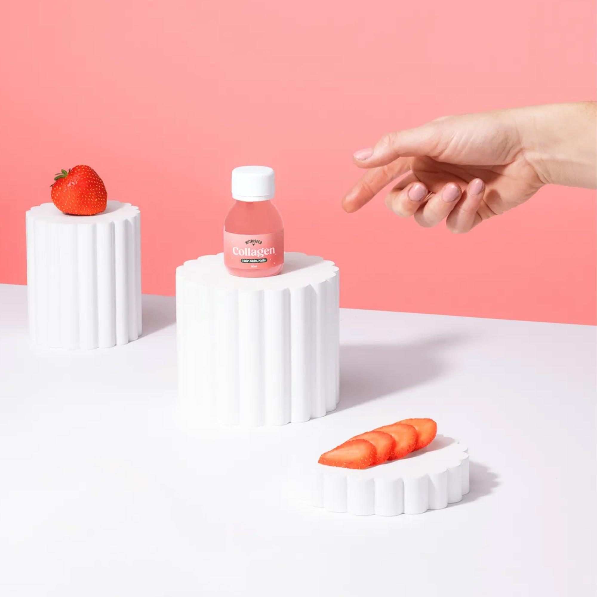 Nutriseed Nutriseed Collagen Shots (30 x 60ml) - High Strength 5000mg Marine Collagen Blended with Pineapple, Acerola Cherry, Strawberry, Lemon and Apple, Vitamin C, Collagen Supplement for Hair, Skin & Nails