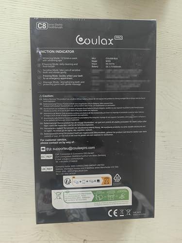 COULAX Sonic Electric Toothbrush for Adults and Kids - Sonic Toothbrushes with 8 Tooth Brush Replacement Head and 5 Brushing Modes, 120 Days of Use with 3-Hour Fast Charge, 2 Minute Smart Timer