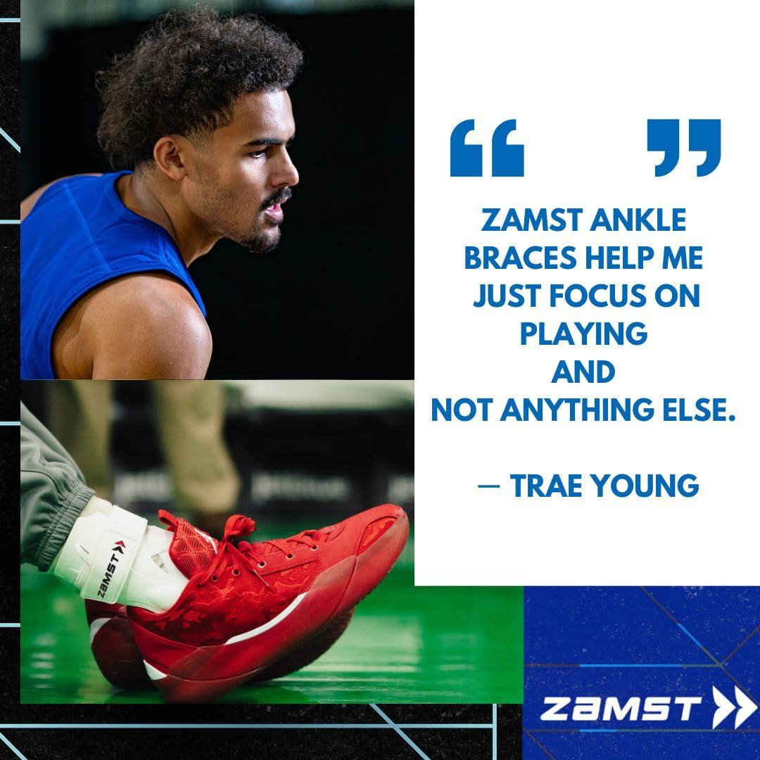 Zamst Zamst A2-DX Black Ankle Brace for Sports - Breathable Sports Ankle Support for Men and Women with Guard Stabilisers for High-Grade Ankle Sprain - Left, XLarge