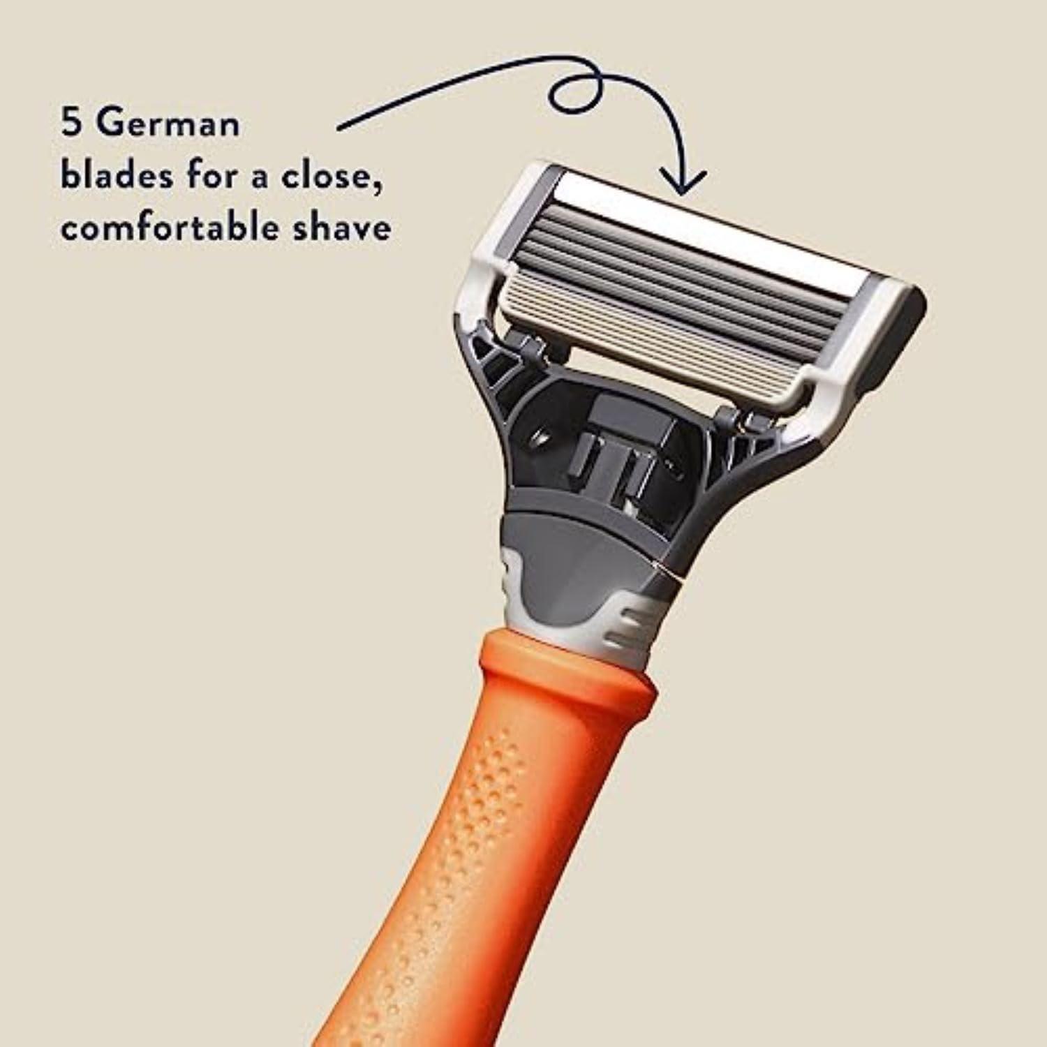 Harry\'s Harry\'s Men\'s Razor Set, Razor + 5 Razor Blades + Shaving Cream, Harry\'s Razor Blade Refills use 5 Blade Design for Smoother Shaving, Travel Size Men\'s Shave Cream Formulated with Aloe