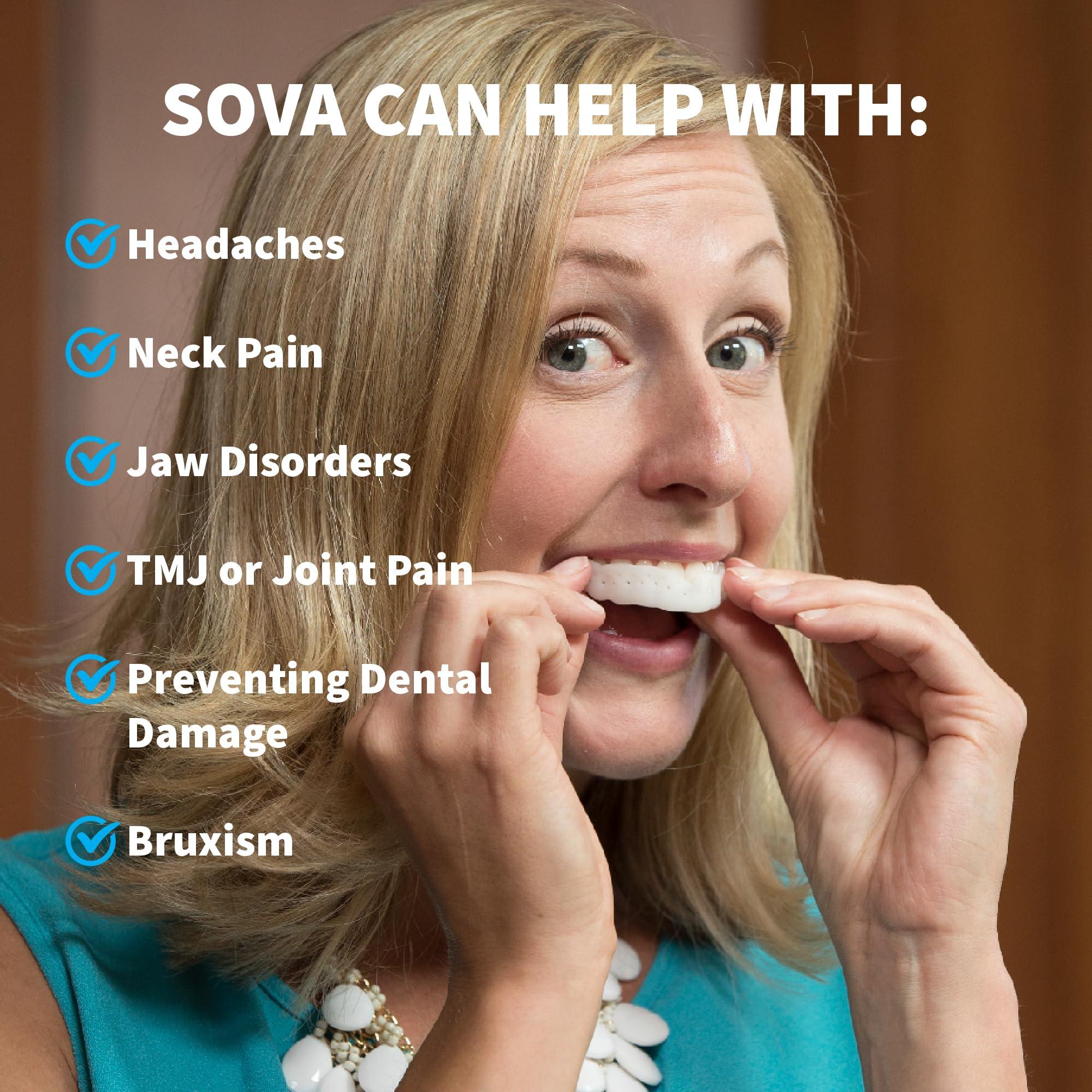 SOVA Sova Nightguard for Teeth Clenching, Grinding with Case Custom Fit Mouthguard Dental Night Guard Teeth Gum Shield for Grinding Teeth