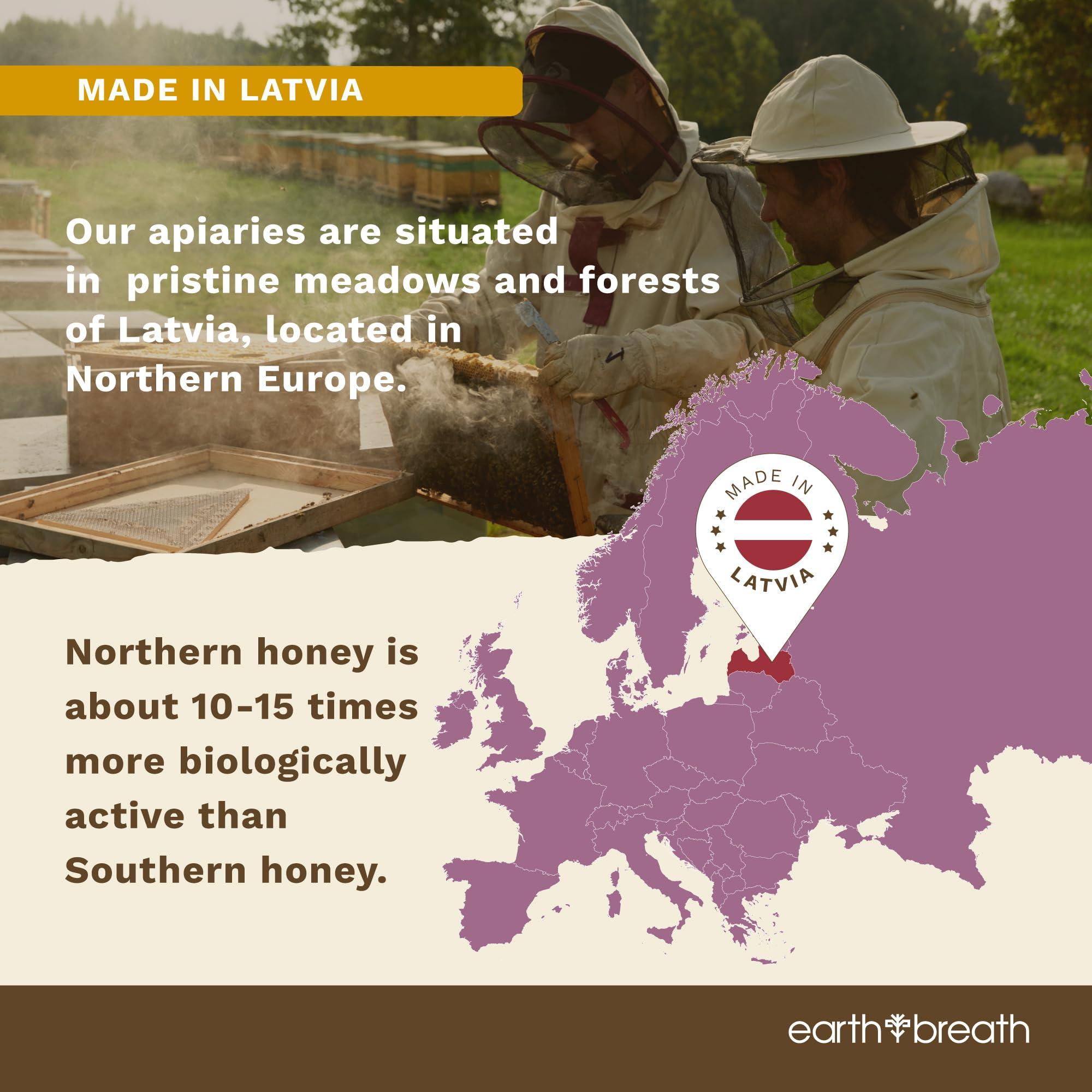 Earthbreath Earthbreath Heather Raw Honey 900g Pure, Unpasteurised, Unfiltered Wild Ling Heather Honey from Single Apiary Natural Sweetener for Cooking, Tea, Juice, Drinks, Food