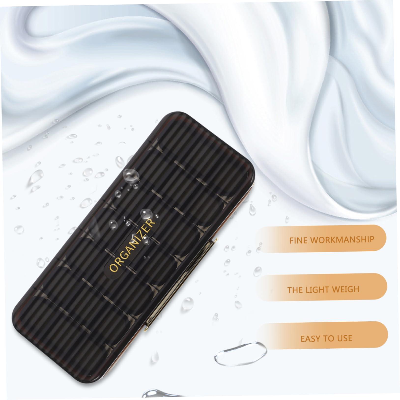 GOOHOCHY GOOHOCHY Portable Weekly Pill Organizer Compartments Travel-Friendly Medicine Storage Box for Easy Dispensing for Seniors and Outdoor Use Black