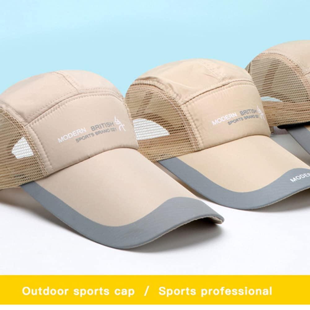 LOCOMO LOCOMO Men Women Super Extra 4.3" Long Bill Fishing Hat Mesh Back Trucker Snapback Baseball Brim Sun Cap Blue