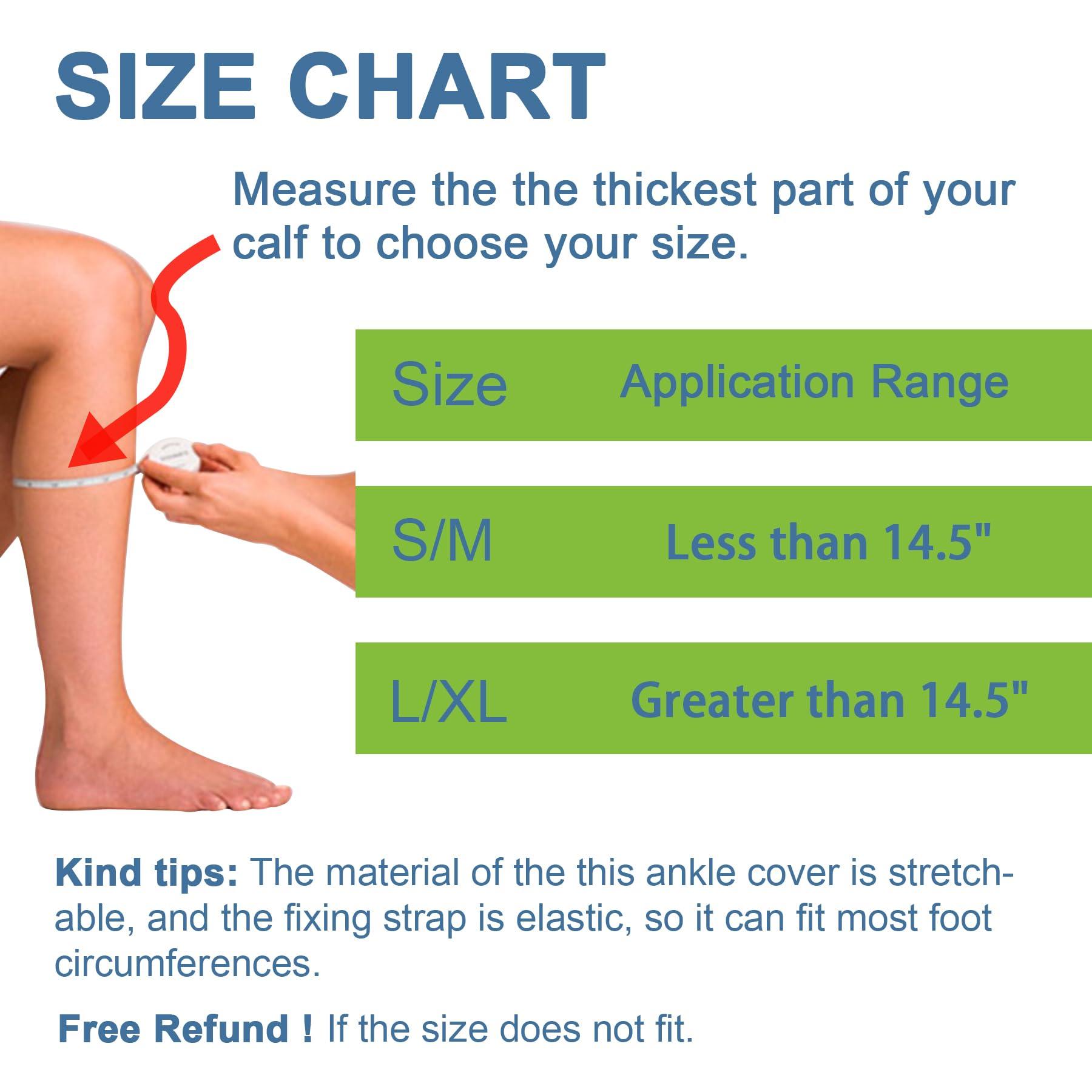 Feamero Feamero Ankle Monitor Cover Up for Scram, Gps, Alcohol Monitor Ankle Bracelet, Adjustable Velcro Straps, Protective Cover, Shock Absorbing, Ankle Monitor Bracelet Cover for Women & Men (S/M)