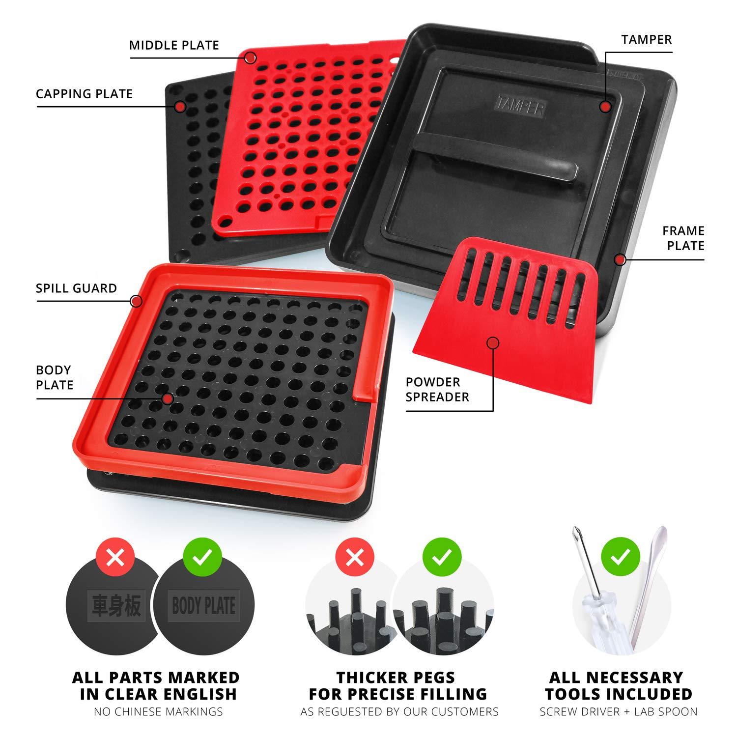 ALL-IN Capsule ALL-IN Capsule Filling Machine for Size 000 - Make Your Own Capsules Now Easier and Faster - Use with Empty Gelatin or Vegetarian Caps - Clear Illustrated Instructions with Video