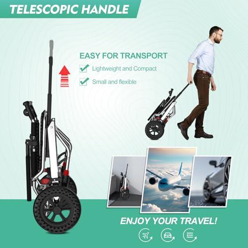 FreshCart Basics Lightweight Folding Wheelchairs for Adults, Portable Travel Chair with Handbrake Ideal for Seniors, Elderly, and Children
